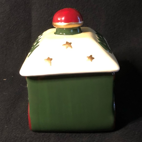 Vintage Holiday Ceramic Cocoa Canister - Picture 2 of 7